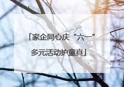 家企同心庆“六一” 多元活动护童真
